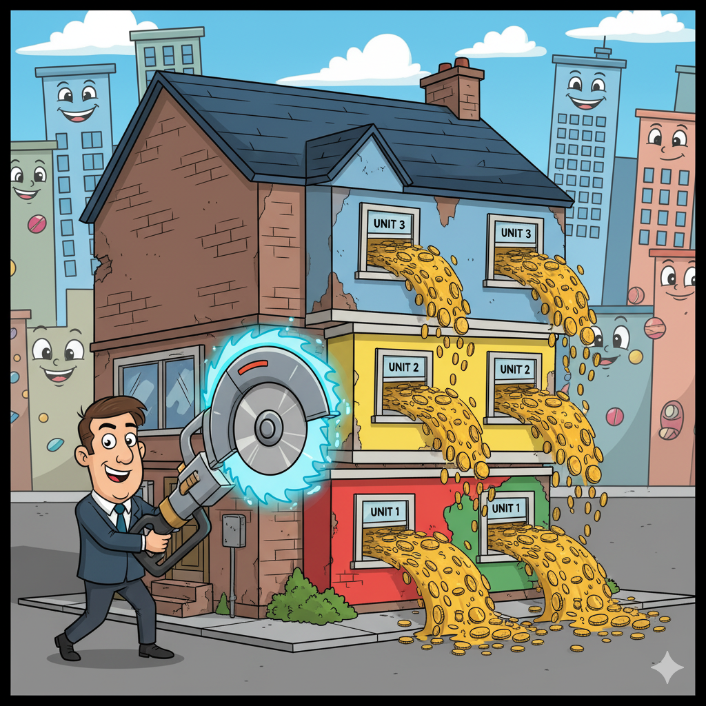 The Source Code of Value: Your Step-by-Step Guide on How to Convert a House into Flats in the UK for Maximum Property Cashflow