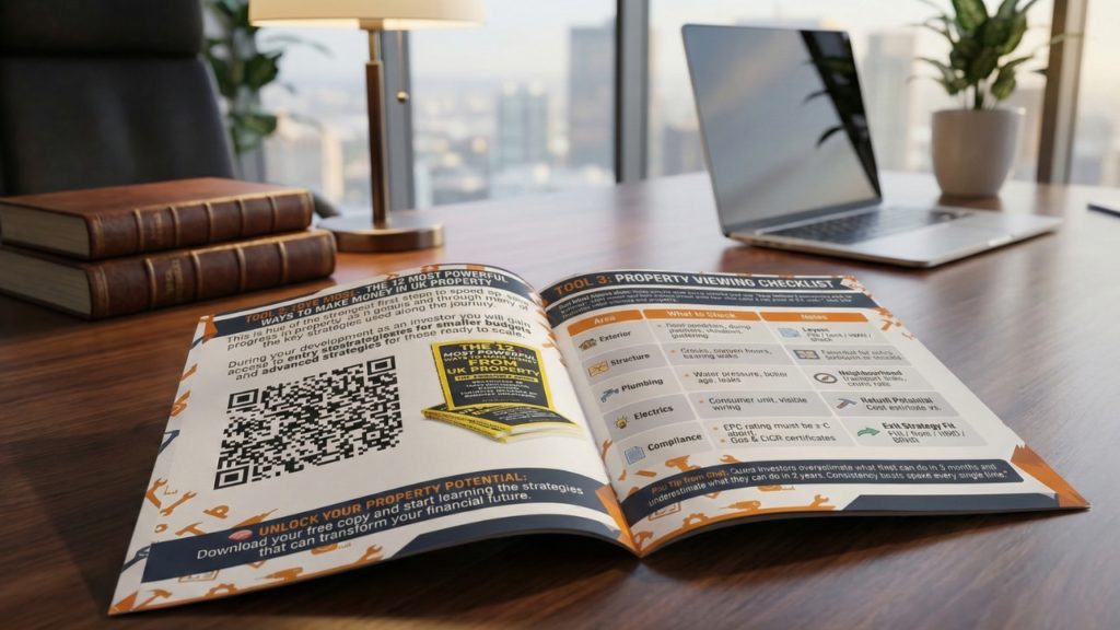 The UK Property Investor Toolkit on a desk